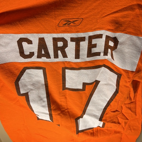 NHL Men’s Flyers Carter 17 Stanley Cup Finals 2010 Jersey Tee Color Orange - Picture 5 of 5
